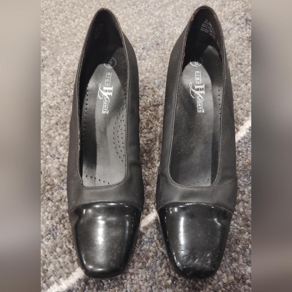 Ladies High Lights Brand Black Dress Shoes Size 6